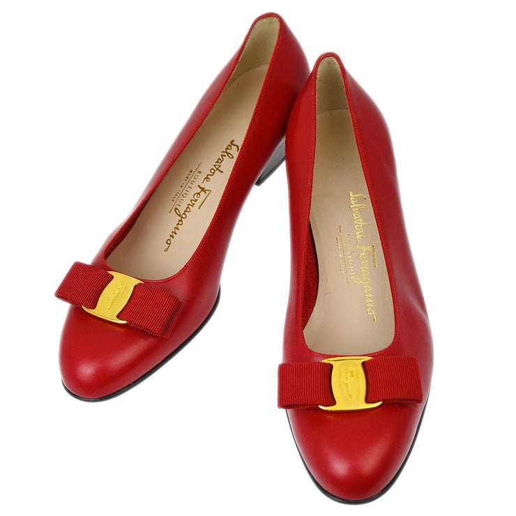 Salvatore Ferragamo * Red Vara Bow Shoes Pumps