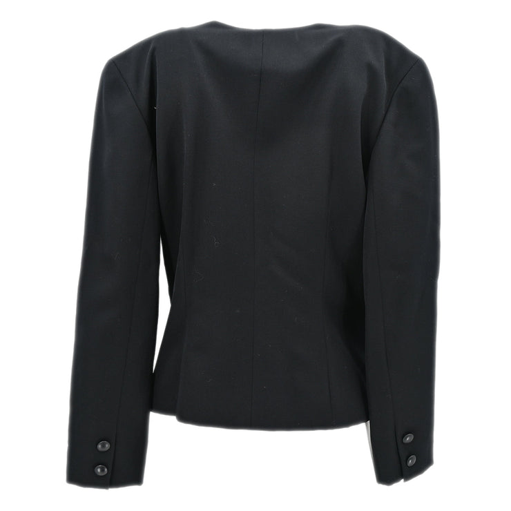 Christian Dior Collarless Jacket Black