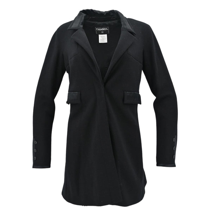 Chanel 2007 Single Breasted Jacket Black 07A #40