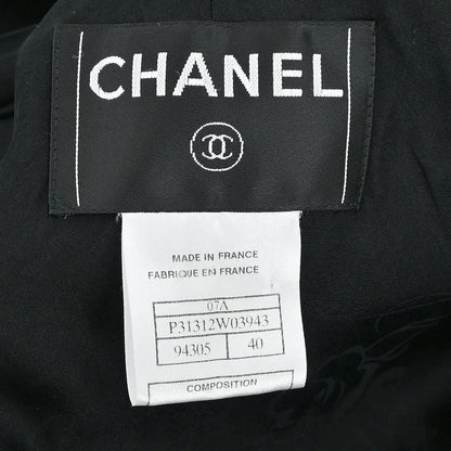 Chanel 2007 Single Breasted Jacket Black 07A #40