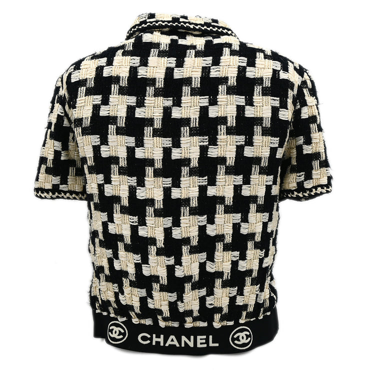 Chanel 2006 Zip Up Short Sleeve Jacket Black #34