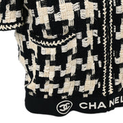 Chanel 2006 Zip Up Short Sleeve Jacket Black 06P #34