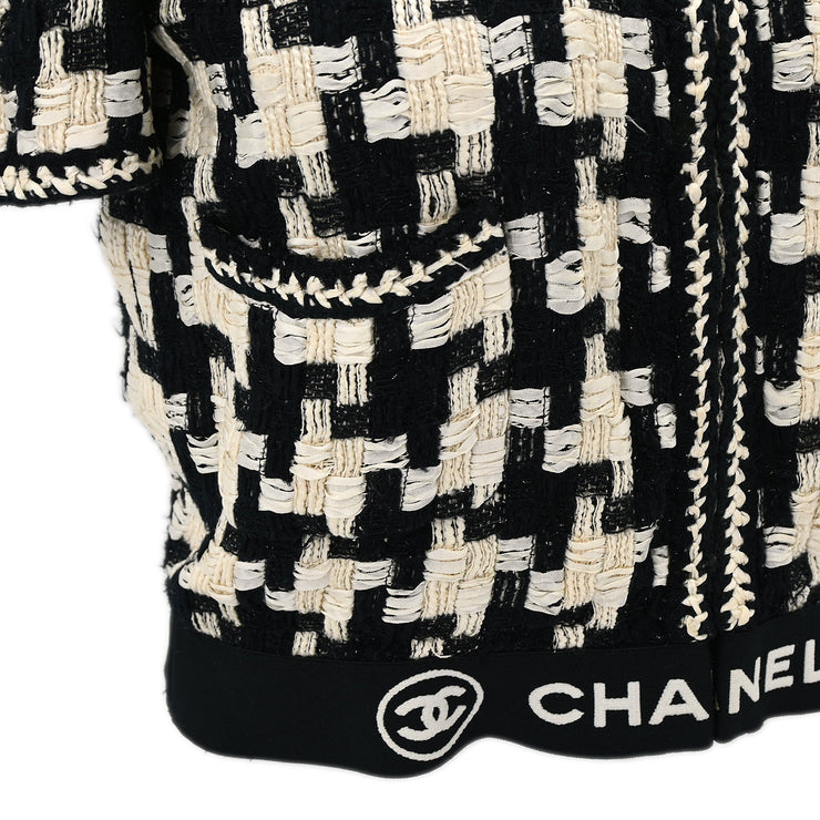 Chanel 2006 Zip Up Short Sleeve Jacket Black #34