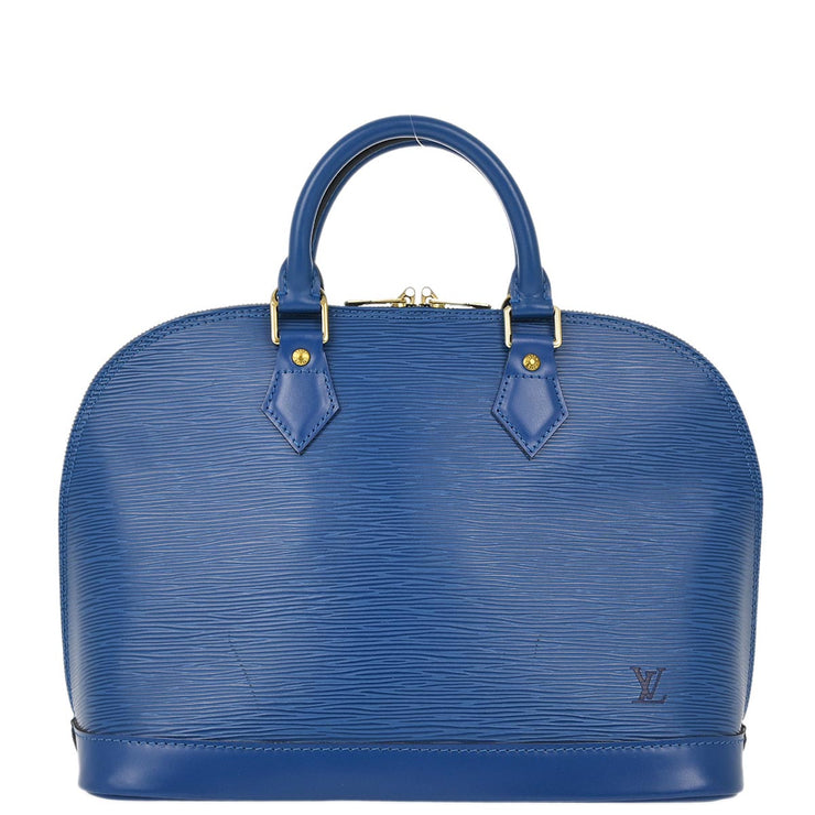 Louis Vuitton Blue Epi Alma Handbag M52145