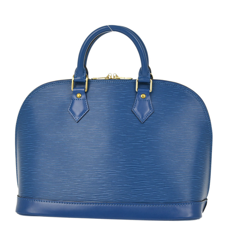 Louis Vuitton Blue Epi Alma Handbag M52145