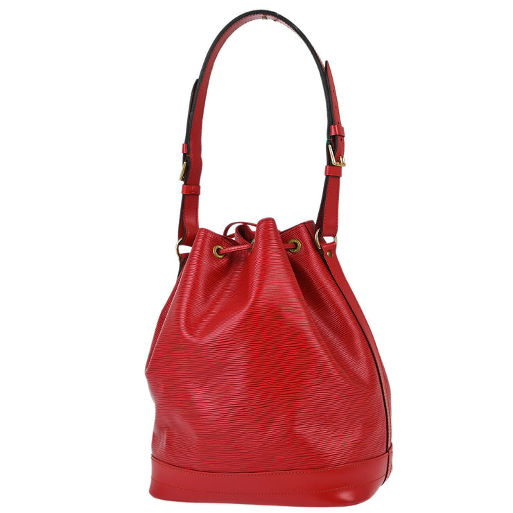 Louis Vuitton Red Epi Noe Drawstring Shoulder Bag M44007