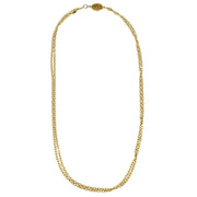 Chanel Chain Necklace Rhinestone Gold