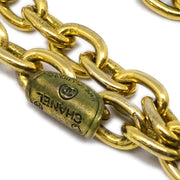 Chanel Chain Necklace Rhinestone Gold