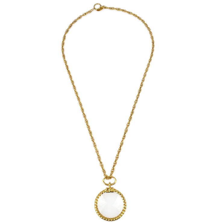 Chanel Gold Loupe Pendant Necklace