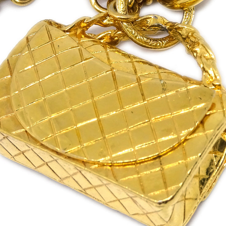 Chanel Bag Chain Pendant Necklace Gold