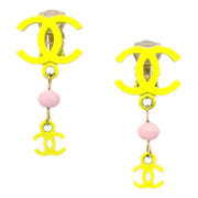 Chanel Dangle Earrings Clip-On Yellow 03S