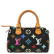 Louis Vuitton 2003 Black Multicolor Mini Speedy Handbag M92644