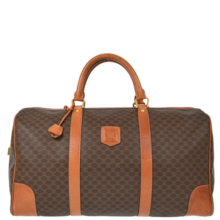 Celine Brown Macadam Duffle Handbag