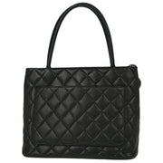 Chanel Black Caviar Medallion Tote Handbag