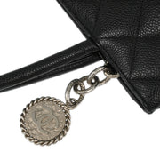 Chanel Black Caviar Medallion Tote Handbag