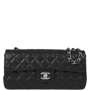 Chanel Black Lambskin East West Shoulder Bag