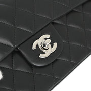 Chanel Black Lambskin East West Shoulder Bag