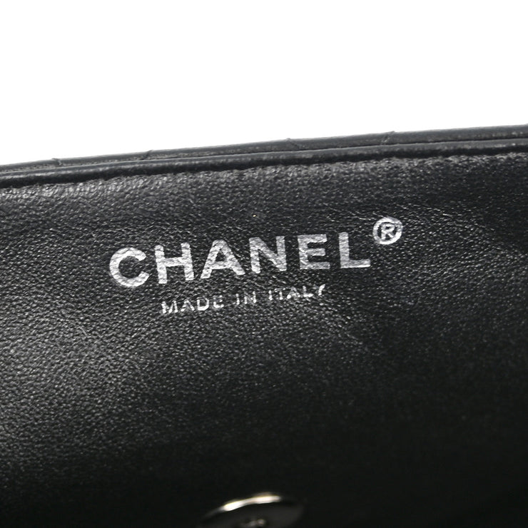 Chanel Black Lambskin East West Shoulder Bag