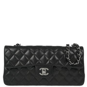 Chanel Black Lambskin East West Shoulder Bag