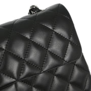 Chanel Black Lambskin East West Shoulder Bag