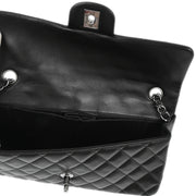 Chanel Black Lambskin East West Shoulder Bag