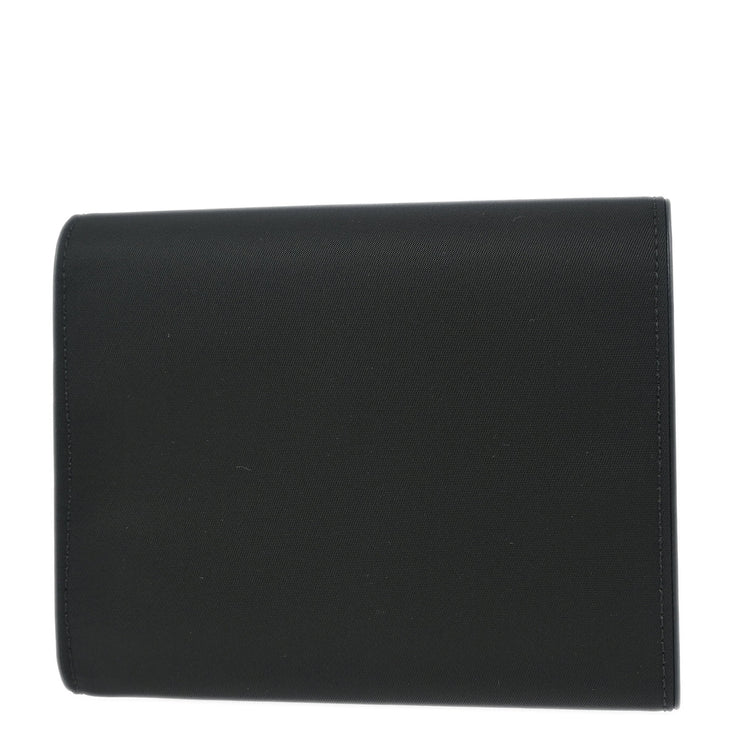 Prada Black Nylon Trifold Wallet