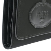 Prada Black Nylon Trifold Wallet