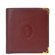 Cartier Bifold Wallet Purse Bordeaux