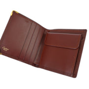 Cartier Bifold Wallet Purse Bordeaux