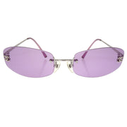 Chanel Sunglasses Eyewear Purple Small Good