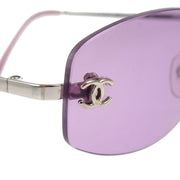 Chanel Sunglasses Eyewear Purple Small Good