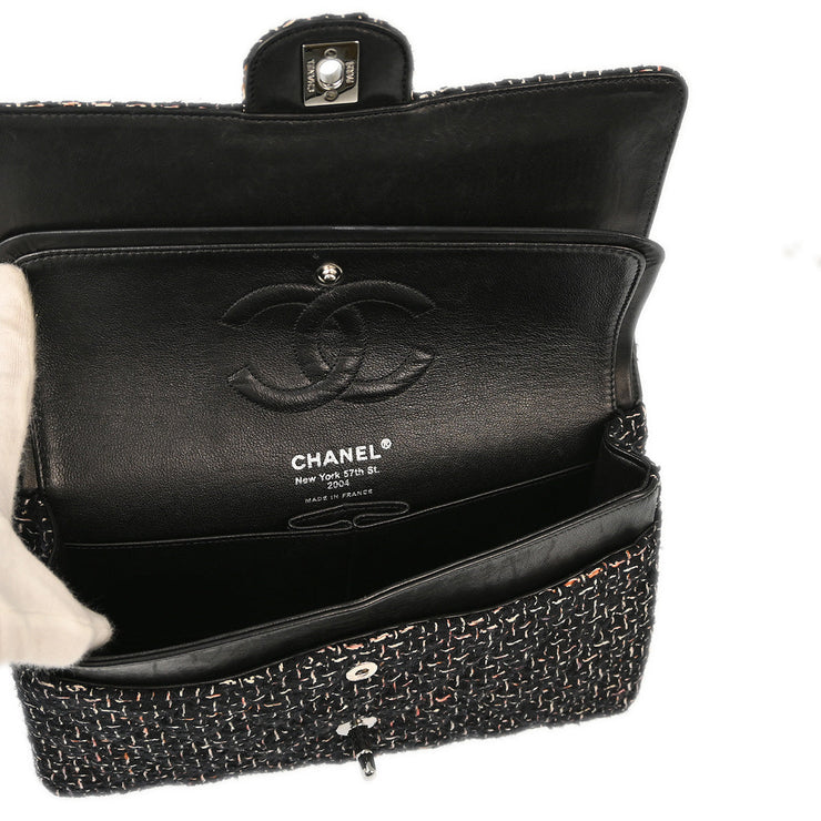 Chanel 2004-2005 Tweed Medium Classic Double Flap Shoulder Bag