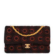 Chanel Brown Pony Hair COCO Medium Classic Double Flap Shoulder Bag