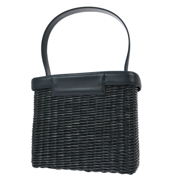 Chanel * Navy Rattan Basket Handbag