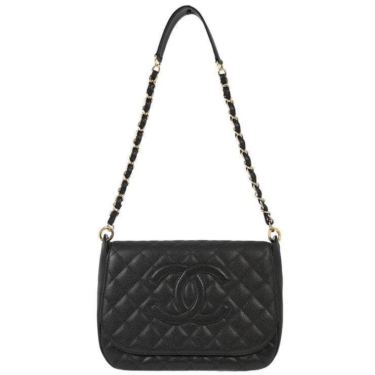 Chanel Black Caviar Chain Shoulder Bag