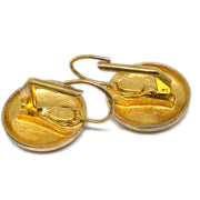 Chanel Button Earrings Clip-On Gold 97A