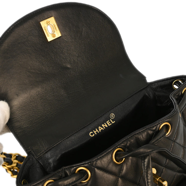 Chanel Black Lambskin Large Duma Backpack