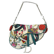 Christian Dior * Multicolor Loves John Saddle Handbag