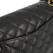 Chanel Black Caviar Medium Classic Double Flap Shoulder Bag