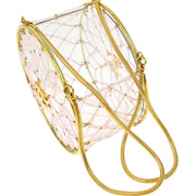 Chanel * Gold Clear Acrylic Beaded Basket Handbag