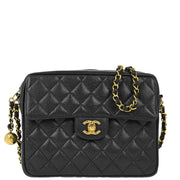 Chanel Black Caviar Camera Bag Small