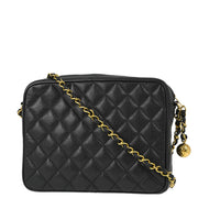 Chanel Black Caviar Camera Bag Small