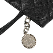 Chanel Black Caviar Medallion Tote Handbag