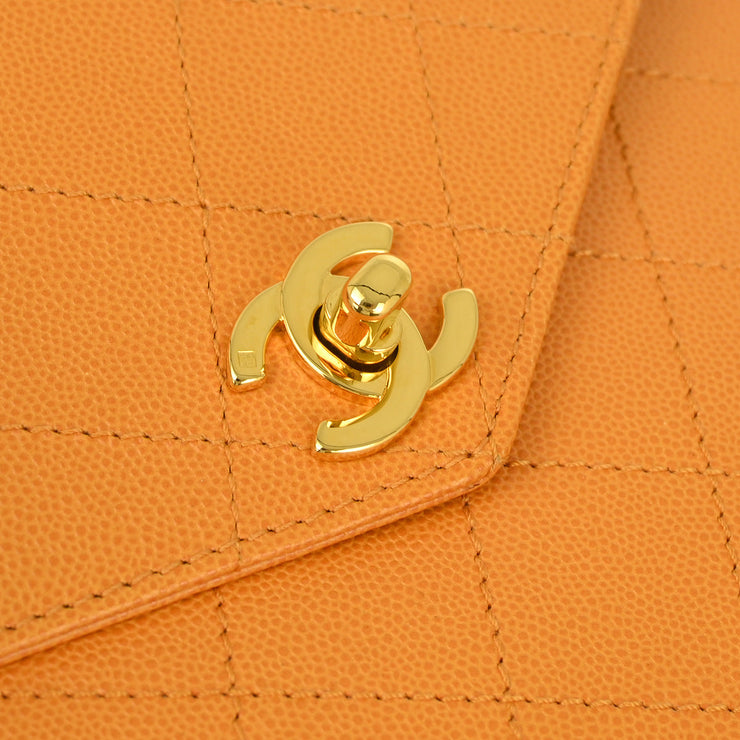 Chanel Orange Caviar Handbag