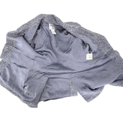 Chanel 2003 Single Breasted Jacket Gray 03P #38