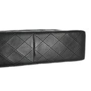 Chanel Black Lambskin Jumbo Classic Flap Shoulder Bag