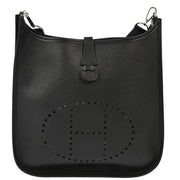 Hermes Black Epsom Evelyne 2 PM Shoulder Bag