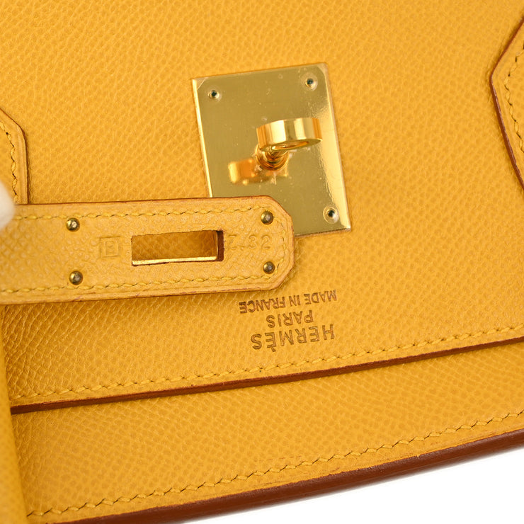 Hermes Yellow Courchevel Birkin 40 Handbag