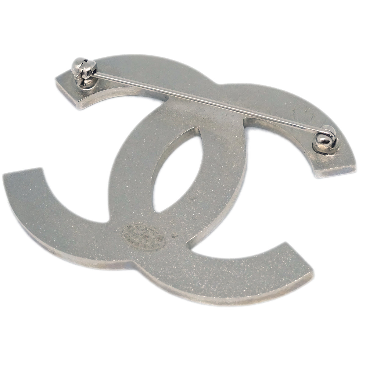 Chanel 2016 CC Brooch Pin Bordeaux Gray 16S