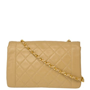 Chanel Beige Lambskin Medium Diana Shoulder Bag